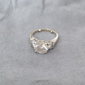 Moissanite & White Gold Ring